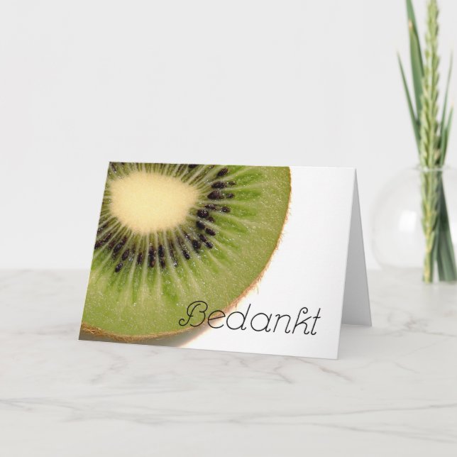 Bedankt - Thank you in Dutch with Kiwi fruit (Front)