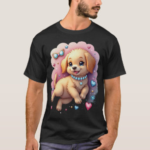 Bedazzled Dog Aesthetic Rhinestone Collar Kawaii D T-Shirt