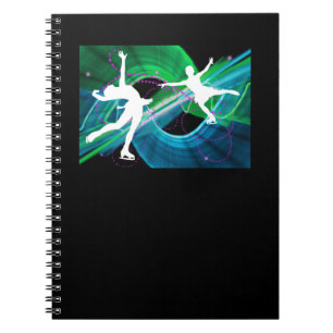 Bedazzled Figure Skaters Ice Skating Notebook