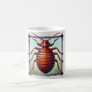 Bedbug dorsal view 060924IREF242 - Watercolor Coffee Mug