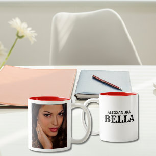 Bedda Bella Sicilian/Italian Beautiful Girl Photo  Two-Tone Coffee Mug