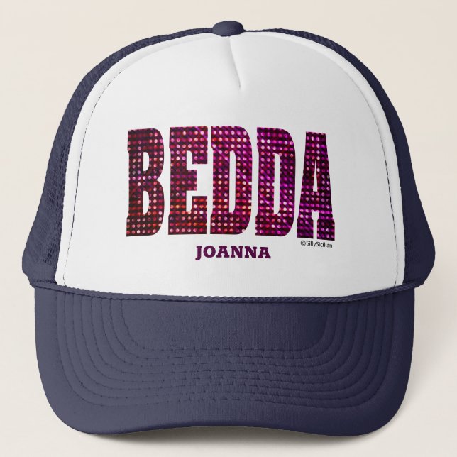 Bedda Personalised Faux Bling Trucker Hat (Front)