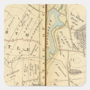 Bedford, New York 5 Square Sticker