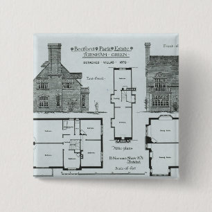 Bedford Park Estate 15 Cm Square Badge