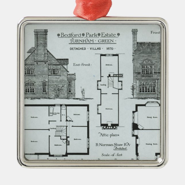 Bedford Park Estate Metal Ornament (Front)