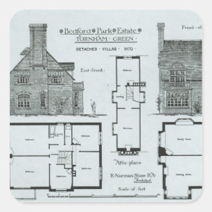 Bedford Park Estate Square Sticker
