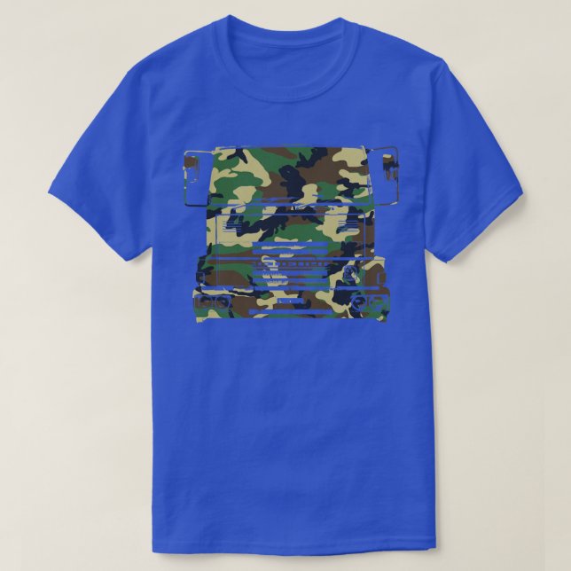 Bedford TM 1980s classic heavy lorry woodland camo T-Shirt (Design Front)