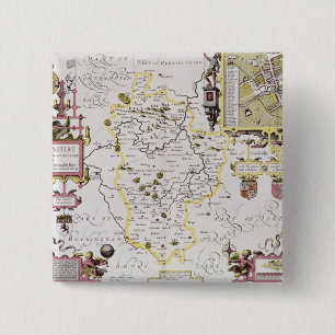 Bedfordshire and the situation of Bedford 15 Cm Square Badge