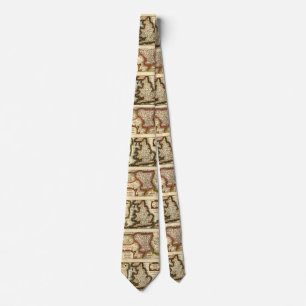 Bedfordshire County England Antique John Speed Map Tie