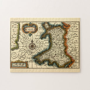 Bedfordshire County England Old Antiquarian Map Jigsaw Puzzle