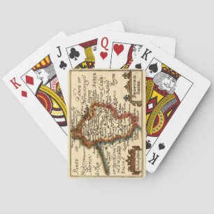 Bedfordshire County England Old Antiquarian Map Playing Cards