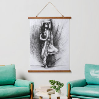 Bedhund - figurative painting hanging tapestry