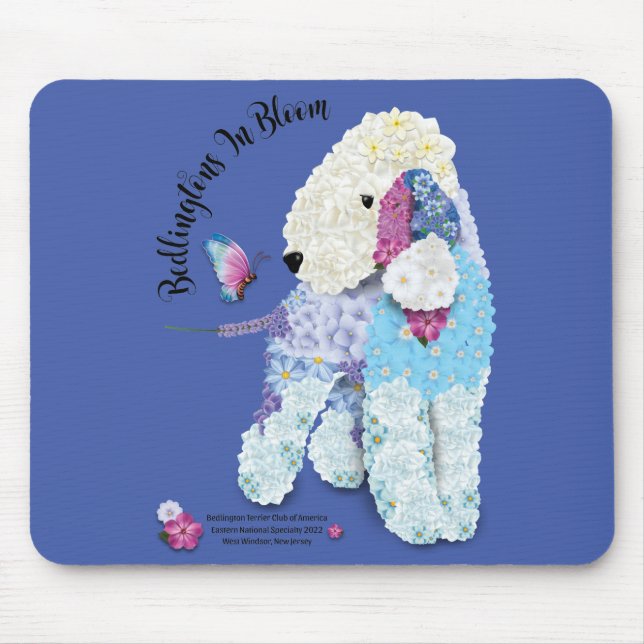 Bedlington in Bloom Mousepad (Front)