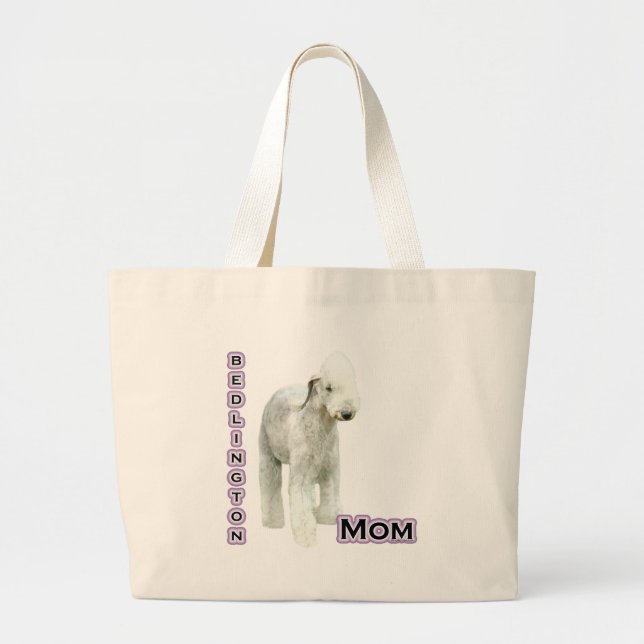 Bedlington Mum 4 Large Tote Bag (Front)