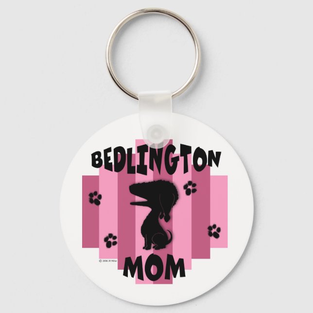 Bedlington Mum Keychain (Front)