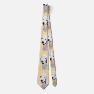 Bedlington Terrier 2 Painting - Original Dog Art Tie