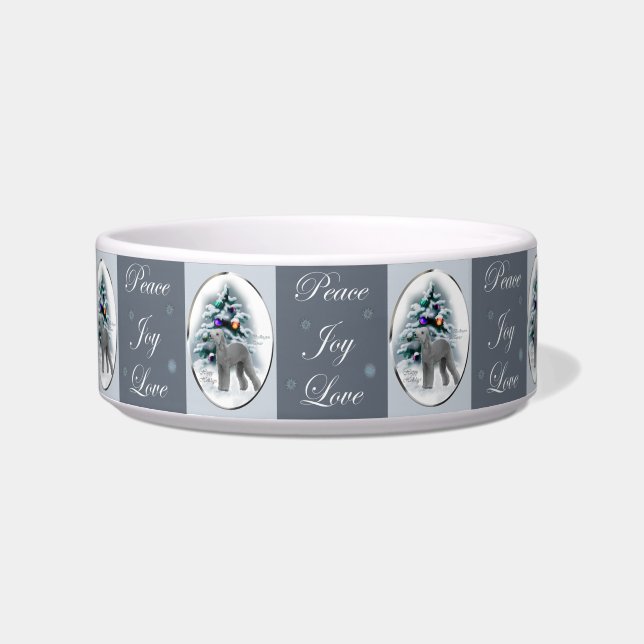Bedlington Terrier Christmas Bowl (Front)