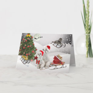 Bedlington Terrier Christmas Day Fun Cards