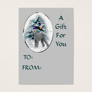 Bedlington Terrier Christmas Gifts, Name Tags