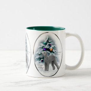 Bedlington Terrier Christmas Gifts Two-Tone Coffee Mug