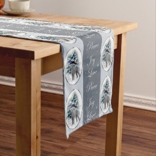 Bedlington Terrier Christmas Short Table Runner