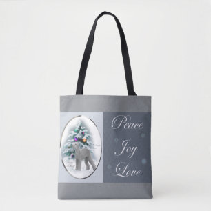 Bedlington Terrier Christmas Tote Bag