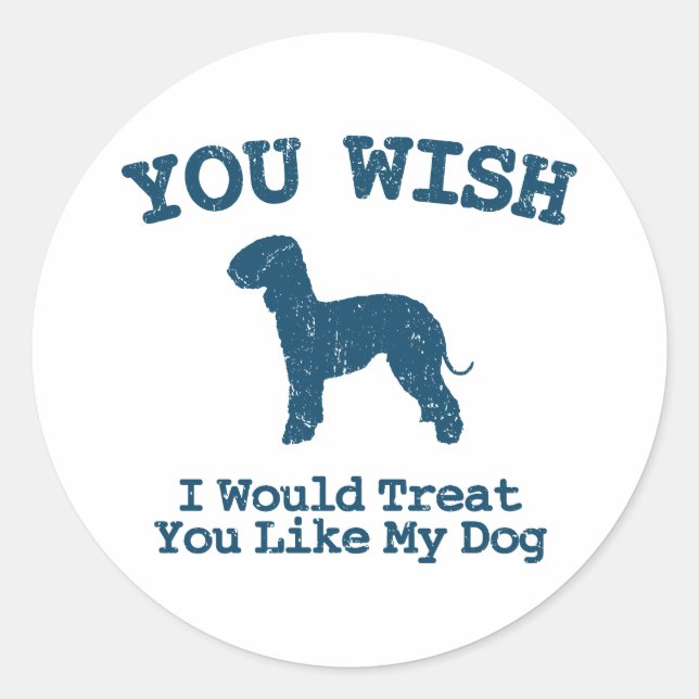 Bedlington Terrier Classic Round Sticker (Front)