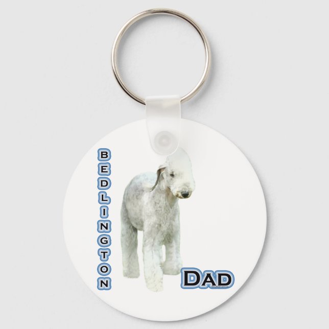 Bedlington Terrier Dad 4 - Keychain (Front)