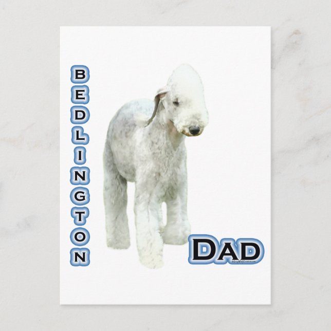 Bedlington Terrier Dad 4 Postcard (Front)