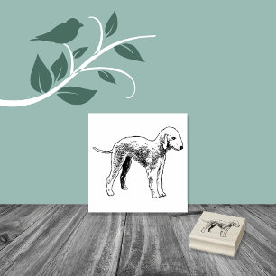 Bedlington Terrier Dog Breed Rubber Stamp