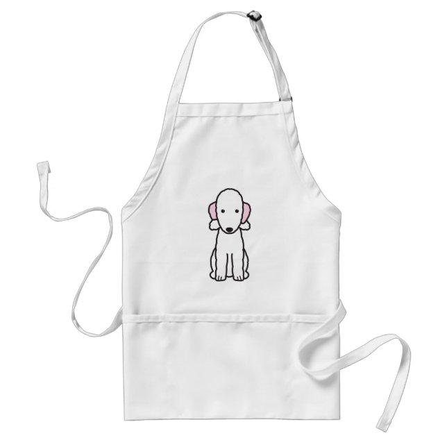 Bedlington Terrier Dog Cartoon Standard Apron (Front)