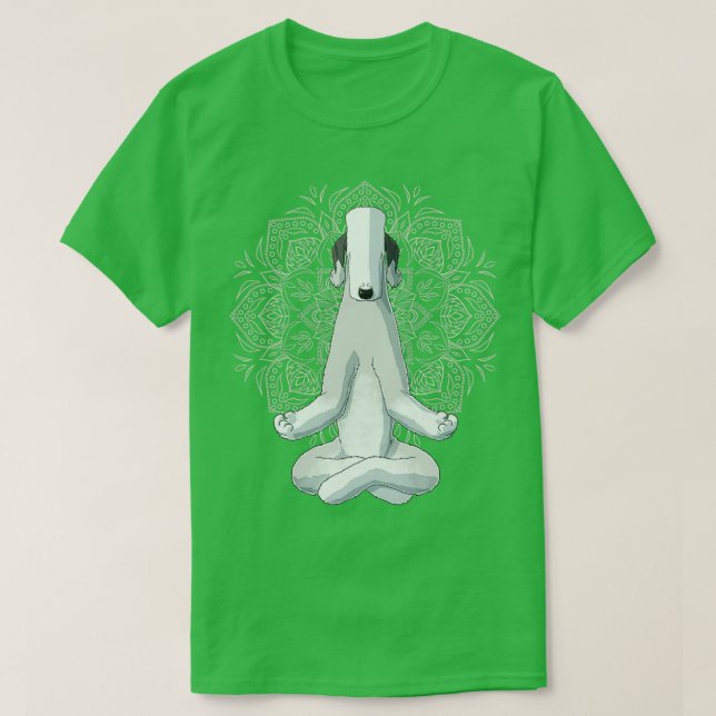 Bedlington Terrier Dog meditate T-Shirt (Design Front)
