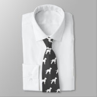 Bedlington Terrier Dog Silhouettes Pattern Grey