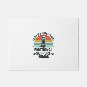 Bedlington Terrier Emotional Support Human Vintage Doormat