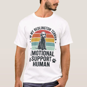 Bedlington Terrier Emotional Support Human Vintage T-Shirt