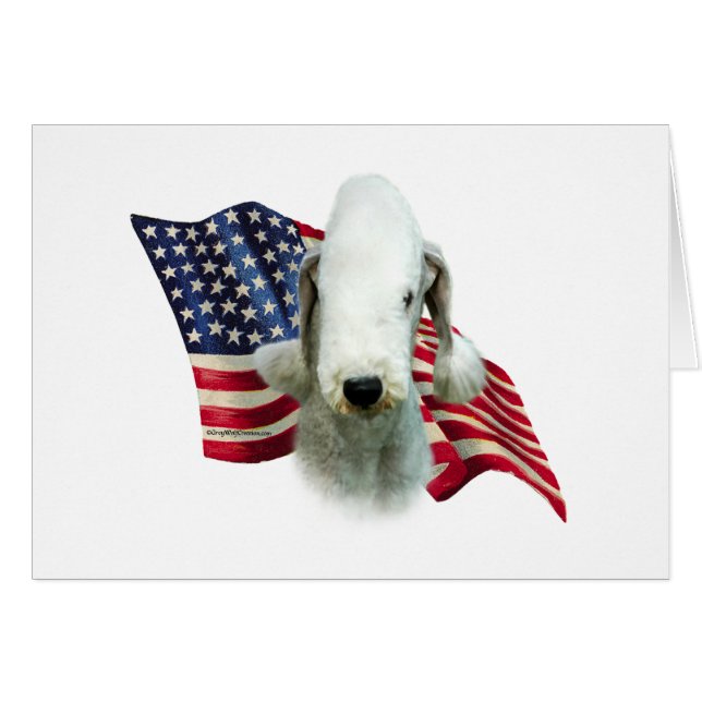 Bedlington Terrier Flag (Front Horizontal)
