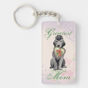 Bedlington Terrier Heart Mum Keychain