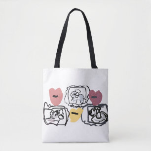 Bedlington Terrier hearts Tote Bag