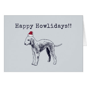 Bedlington Terrier Holiday Card