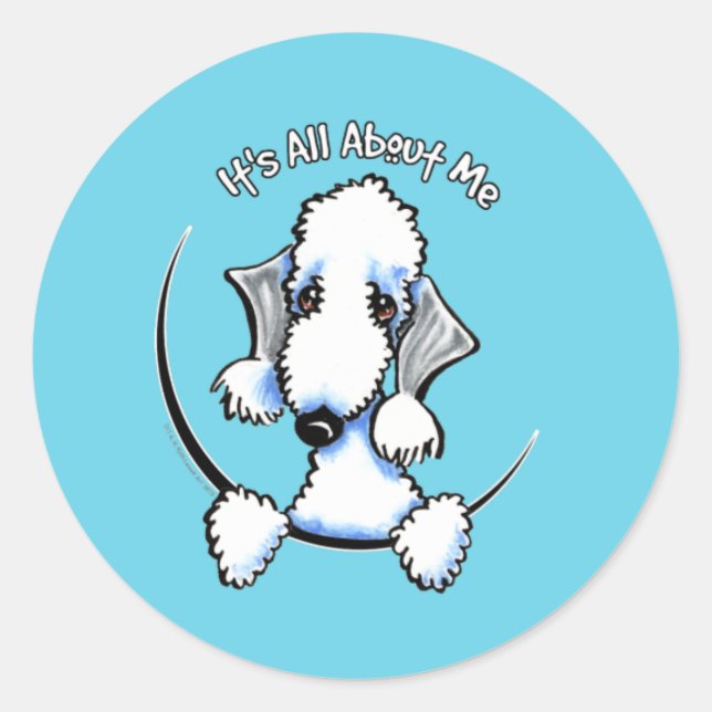 Bedlington Terrier IAAM Classic Round Sticker (Front)