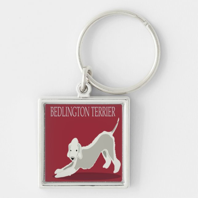 bedlington terrier key ring (Front)