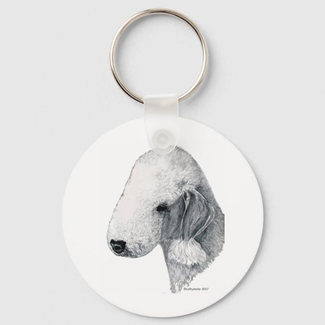 Bedlington Terrier Key Ring (Front)