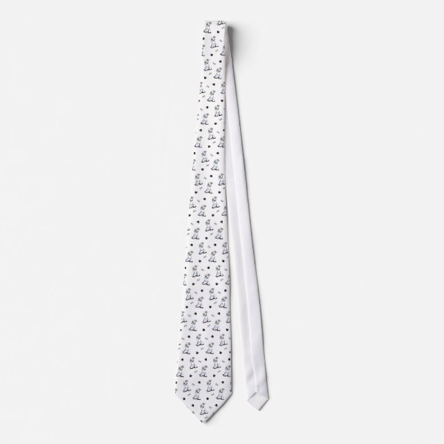 Bedlington Terrier Let's Play Tie (Front)