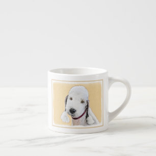 Bedlington Terrier Painting - Original Dog Art Espresso Cup