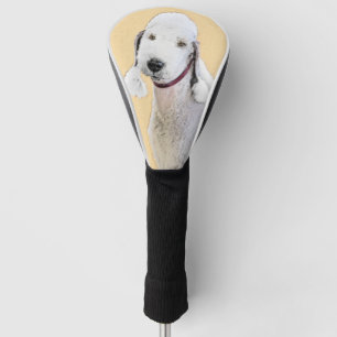 Bedlington Terrier Painting - Original Dog Art Golf Head Cover