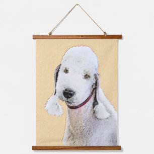 Bedlington Terrier Painting - Original Dog Art Hanging Tapestry