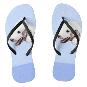 Bedlington Terrier Painting - Original Dog Art Thongs