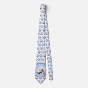 Bedlington Terrier Painting - Original Dog Art Tie