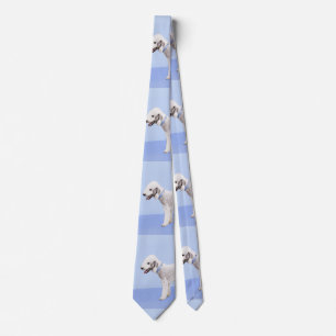 Bedlington Terrier Painting - Original Dog Art Tie