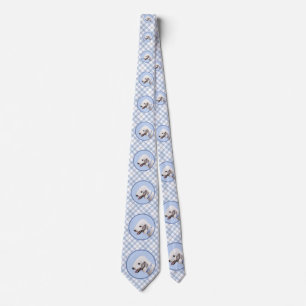 Bedlington Terrier Painting - Original Dog Art Tie